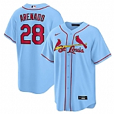 Cardinals 28 Nolan Arenado Light Blue Nike Cool Base Jersey Dzhi,baseball caps,new era cap wholesale,wholesale hats